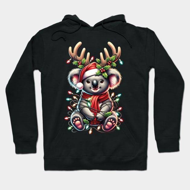 Koala Reindeer Christmas Hoodie by Gadsengarland.Art